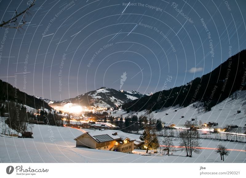 Silvesternacht II Leben Ferien & Urlaub & Reisen Tourismus Winter Schnee Winterurlaub Berge u. Gebirge Umwelt Landschaft Himmel Nachthimmel Stern Schönes Wetter