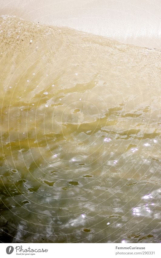 Wasser. Natur Leichtigkeit Meer Wasseroberfläche Strand glänzend Sauberkeit Sandstrand wellig Wellengang Ferien & Urlaub & Reisen Schwimmen & Baden Erfrischung