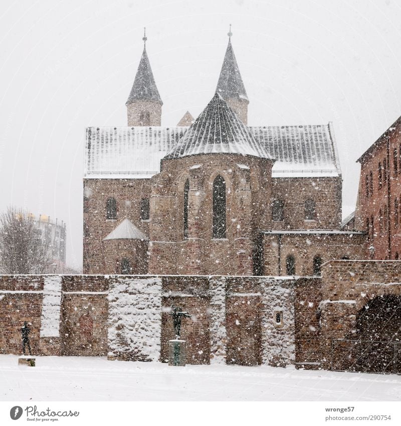 Flockenwirbel Kunst Ausstellung Museum Magdeburg Deutschland Sachsen-Anhalt Europa Stadt Stadtzentrum Altstadt Menschenleer Bauwerk Architektur Kloster