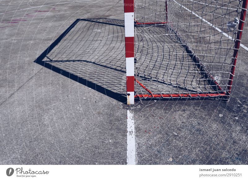 Fußball Fußball Sport Schattenspiel Silhouette Boden Spielfeld Etage Tor Spielen aussetzen Straße Park Spielplatz Außenaufnahme Hintergrund neutral Bilbao