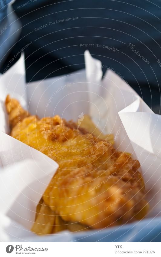 Cholesterol olé! Lebensmittel Fisch Ernährung Essen Fastfood Billig heiß lecker gold Freude zurückhalten Fish und Chips frittiert ungesund Übergewicht