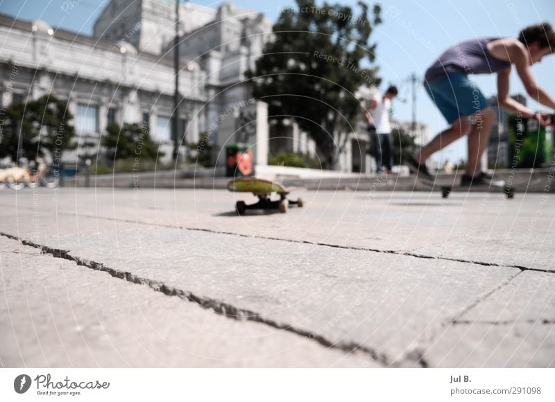 Milano Skate Freizeit & Hobby Stadt beobachten machen sportlich Stimmung Skateboard Fun Mailand Farbfoto Außenaufnahme Tag Unschärfe