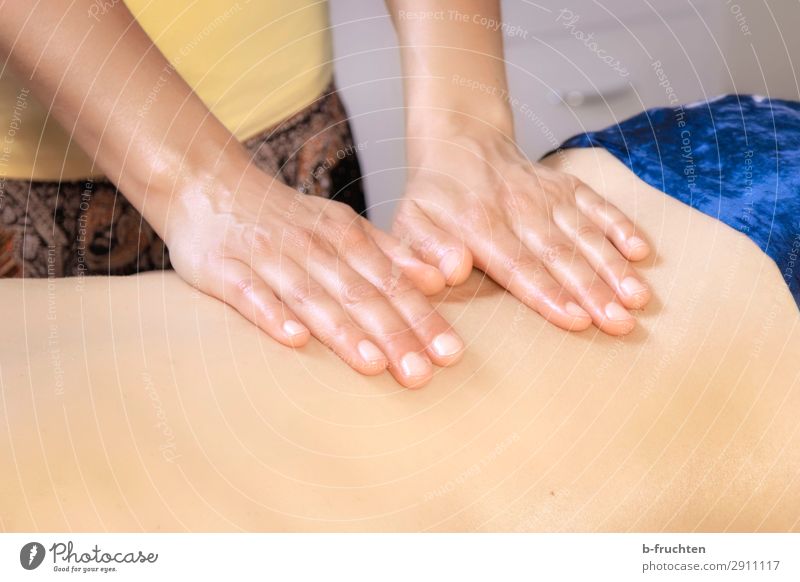 Rückenmassage Gesundheitswesen Behandlung Wellness harmonisch Wohlgefühl Zufriedenheit Erholung ruhig Kur Spa Massage Frau Erwachsene Hand Finger