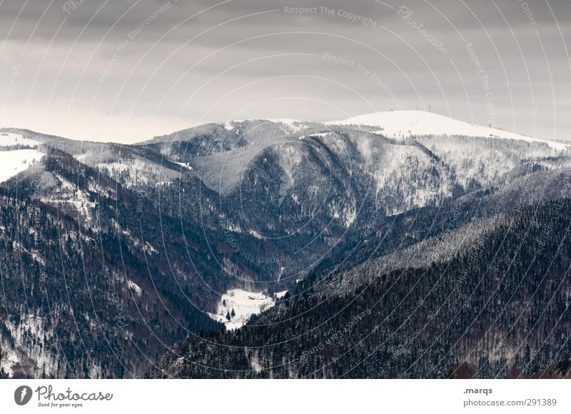 Feldberg Ferien & Urlaub & Reisen Tourismus Ausflug Abenteuer Winter Winterurlaub Umwelt Natur Landschaft Himmel Gewitterwolken Klima Eis Frost Schnee Baum Wald