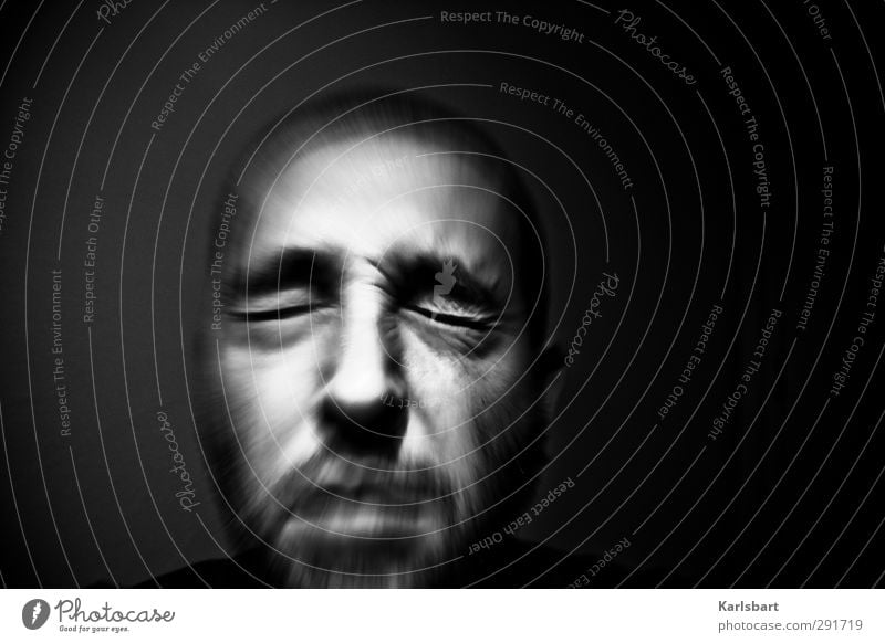 schmerz. Rauschmittel Alkohol Trauerfeier Beerdigung Mensch maskulin Mann Erwachsene Senior Leben Kopf 1 kurzhaarig Bart Gefühle Traurigkeit Schmerz Angst