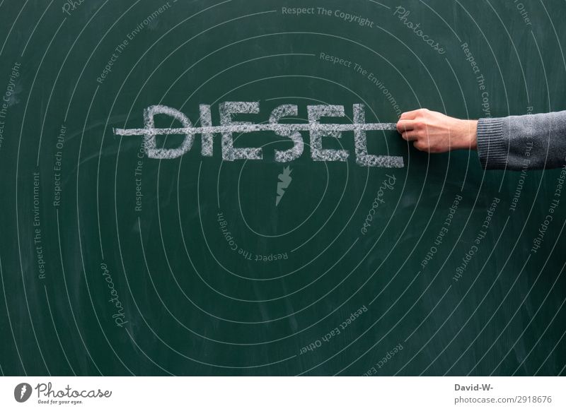 Dieselverbot Wissenschaften Schule lernen Tafel Mensch Leben Hand Finger Kunst Umwelt Luft Klima Klimawandel Verkehr Verkehrsmittel Verkehrswege Berufsverkehr