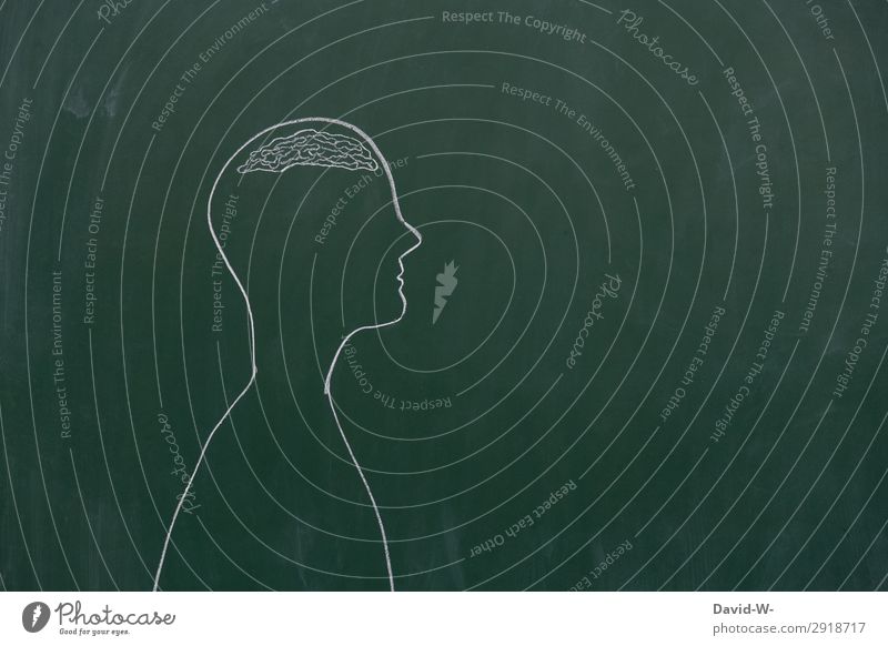 Gehirn Bildung Wissenschaften Erwachsenenbildung Tafel Studium Student Business Karriere Mensch maskulin feminin Kind Leben Körper Kopf 1 Kunst Kunstwerk Denken