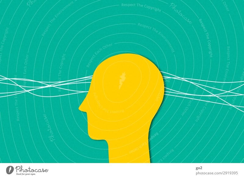 Wahrnehmung Mensch Kopf 1 Linie ästhetisch gelb grün Gefühle achtsam Wachsamkeit Stress Gesundheit Zufriedenheit Identität einzigartig Inspiration Sinnesorgane