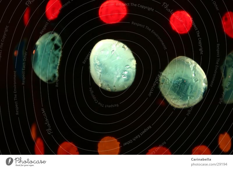Windlicht III Glasperle türkis rot Langzeitbelichtung Nacht Häusliches Leben Kerze