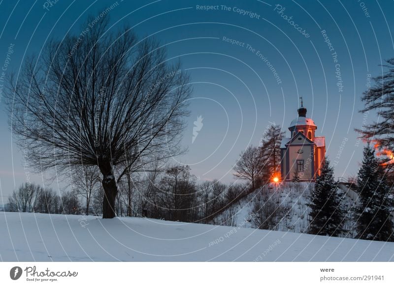 Burgstallkapelle Architektur Natur Landschaft Nachthimmel Sonnenaufgang Sonnenuntergang Schnee Kirche Bauwerk Gebäude Denkmal Erholung wandern Kultur Kunst