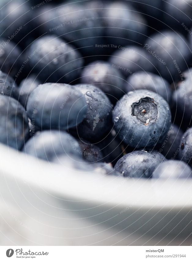 Schüssel Blau Lebensmittel Frucht Ernährung Frühstück Bioprodukte Vegetarische Ernährung Diät Kunst ästhetisch blau blau-weiß Blaubeeren Blauton