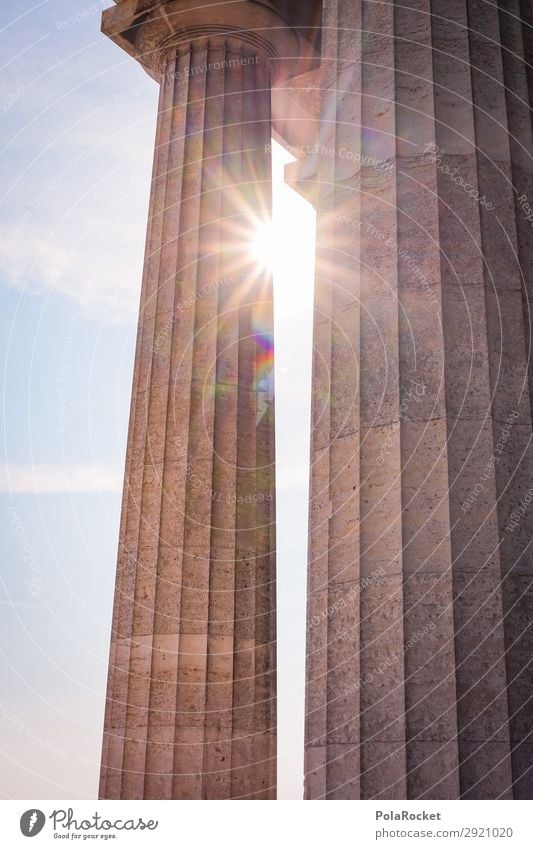 #S# Team Säule Bauwerk ästhetisch Tempel Strebe Marmor Steinmauer alt Denkmal Deutschland stoppen Griechenland Handwerk Denkmalschutz Farbfoto Außenaufnahme