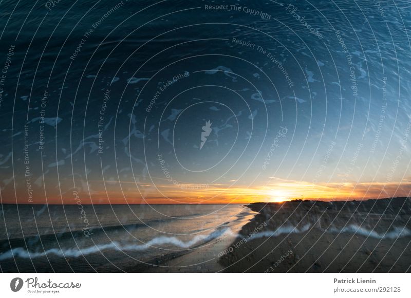 Nur in deinem Kopf Umwelt Natur Landschaft Urelemente Luft Wasser Abenteuer Farbfoto mehrfarbig Außenaufnahme Tag Abend Panorama (Aussicht) Weitwinkel