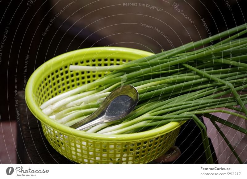 Lauchzwiebeln. Lebensmittel Ernährung Mittagessen Abendessen Bioprodukte Vegetarische Ernährung Asiatische Küche Natur kochen & garen Vorbereitung