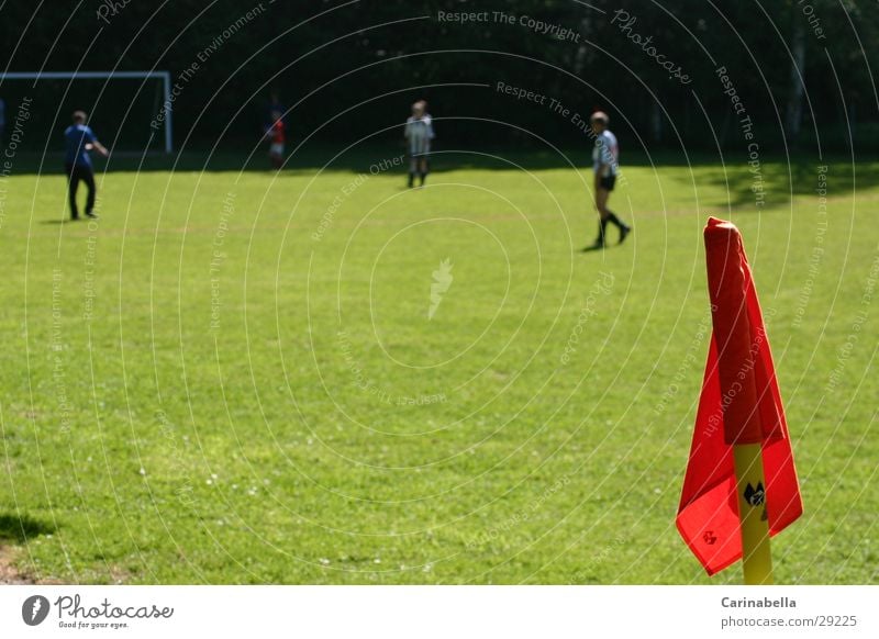 Ecke Fußballplatz Fahne Sport Eckpfosten