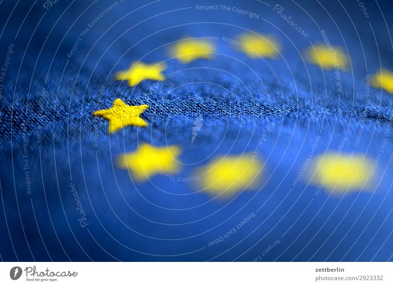 Europafahne Baumwolle blau Design Eurozeichen Fahne Falte gelb Stoff gold Kreis Stern (Symbol) Symbole & Metaphern Textilien Wahrzeichen exit brexit verfallen