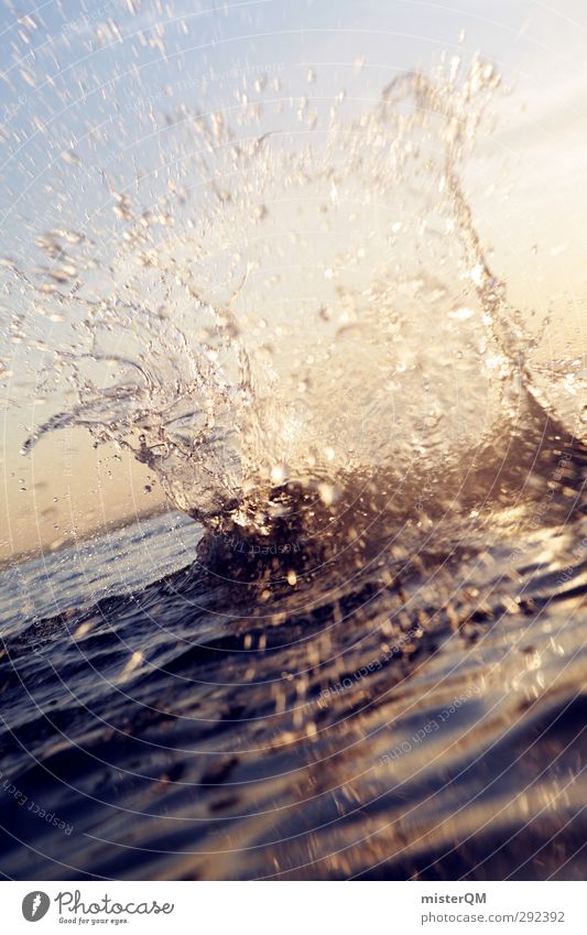 Kawusch! Kunst ästhetisch Wassertropfen Wasseroberfläche spritzen Klatschen Meer Meerwasser Ferien & Urlaub & Reisen Urlaubsfoto Urlaubsstimmung nass Gardasee