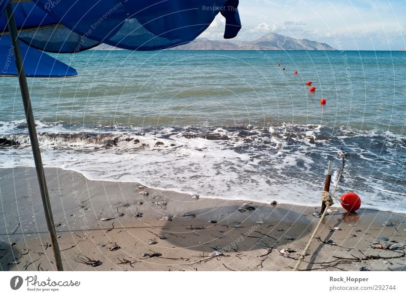 Herbstmeer Ferien & Urlaub & Reisen Sommerurlaub Strand Meer Insel Wellen Natur Landschaft Sand Wasser Himmel Wolken Schönes Wetter Küste Mittelmeer Kos