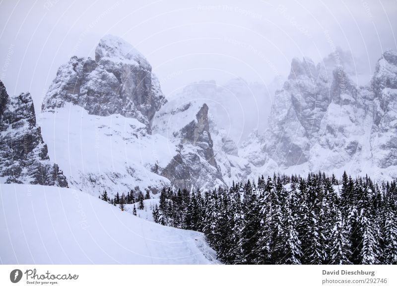 Ich bin heiter, die Berge sind wolkig Ferien & Urlaub & Reisen Winter Schnee Winterurlaub Berge u. Gebirge wandern Landschaft Himmel Wolken schlechtes Wetter