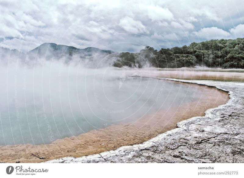 mystisch Ferien & Urlaub & Reisen Tourismus Ausflug Abenteuer Umwelt Natur Landschaft Urelemente Luft Wasser Himmel Wolken Klima Wetter Vulkan Rauchen