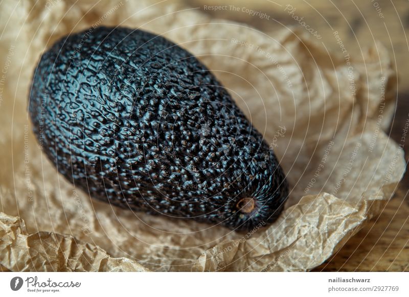 Avocado Lebensmittel Frucht Ernährung Bioprodukte Vegetarische Ernährung Diät Papier Verpackung authentisch frisch Gesundheit lecker rund saftig schön braun