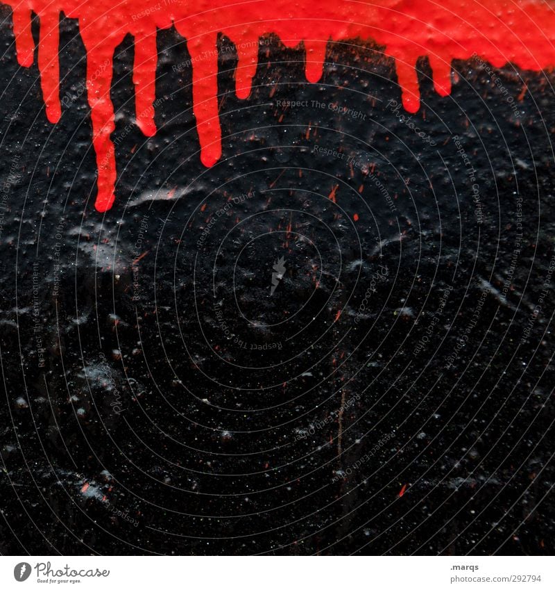 Horror Stil Design Anstreicher Subkultur Mauer Wand Zeichen außergewöhnlich bedrohlich Coolness einfach gruselig rot schwarz Angst Farbe Wandel & Veränderung