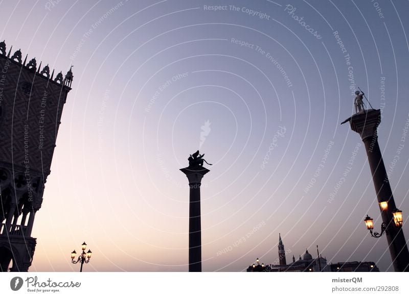 First Light. Kunst ästhetisch Venedig Italien Veneto Mittelmeer Morgen Dämmerung Sehenswürdigkeit Tourismus Statue fantastisch Reisefotografie