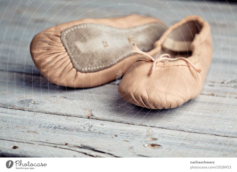 Ballettschuhe Fitness Sport-Training Tanzen Tanzveranstaltung Balletttänzer Bekleidung Schuhe Tanzschule Schläppchen Holz retro Bewegung Freizeit & Hobby