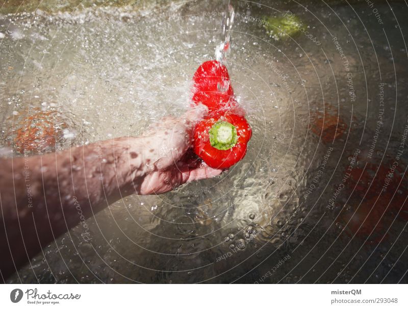 EAT THIS! Kunst ästhetisch Paprika Reinigen rot Gemüse Gemüsehändler Gemüseladen Gemüsemarkt Gemüsegerichte Gesunde Ernährung lecker frisch Farbfoto