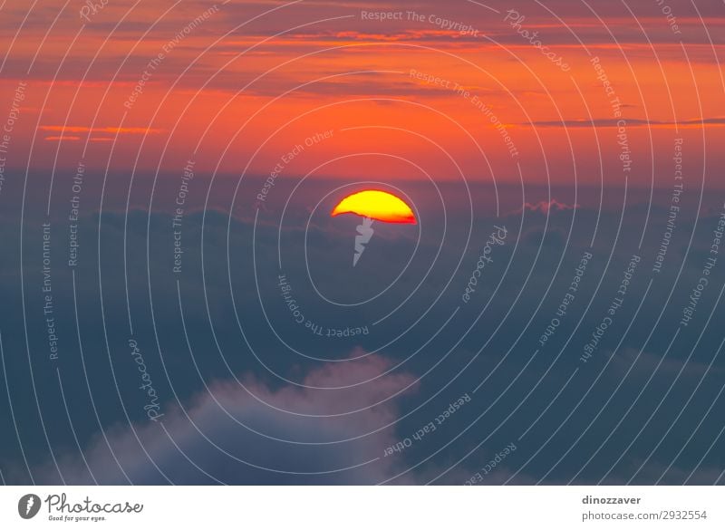 Sonnenuntergang hinter den Wolken schön Ferien & Urlaub & Reisen Tourismus Freiheit Sommer Berge u. Gebirge Skifahren Umwelt Natur Himmel Baum Park Wald Hügel