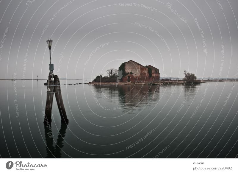 Laguna di Venezia -2- Ferien & Urlaub & Reisen Tourismus Ausflug Abenteuer Städtereise Meer Insel Winter Umwelt Landschaft Wasser schlechtes Wetter Nebel