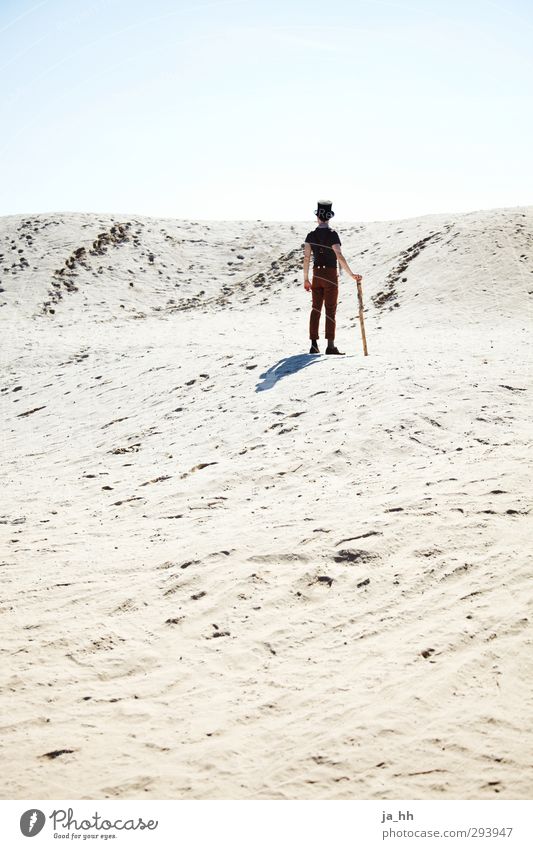 Ferne Erholung ruhig Ausflug Abenteuer Freiheit Sonne Strand Sand Wolkenloser Himmel Klima Klimawandel Wärme Dürre Neugier Sehnsucht Fernweh Zukunftsangst