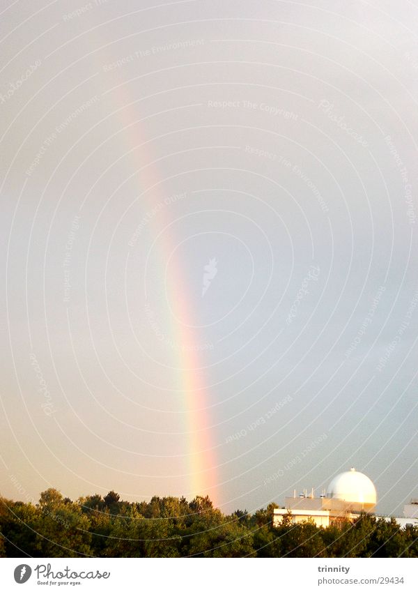 between rain & sunshine Regenbogen Natur Himmel twilight rainbow