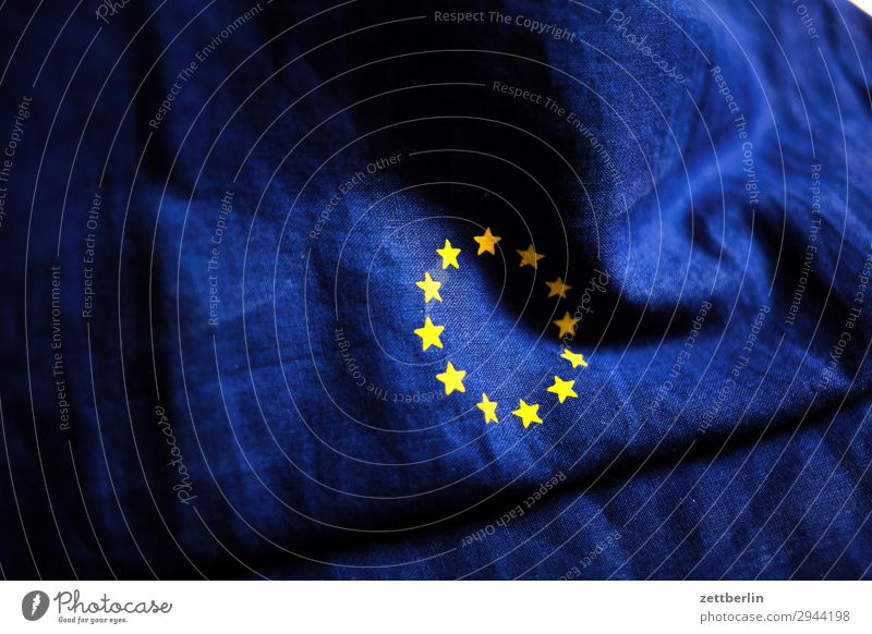 Europa again Baumwolle blau brexit Design euro Europafahne Fahne Falte gelb Stoff gold Kreis Stern (Symbol) Symbole & Metaphern Textilien Wahrzeichen