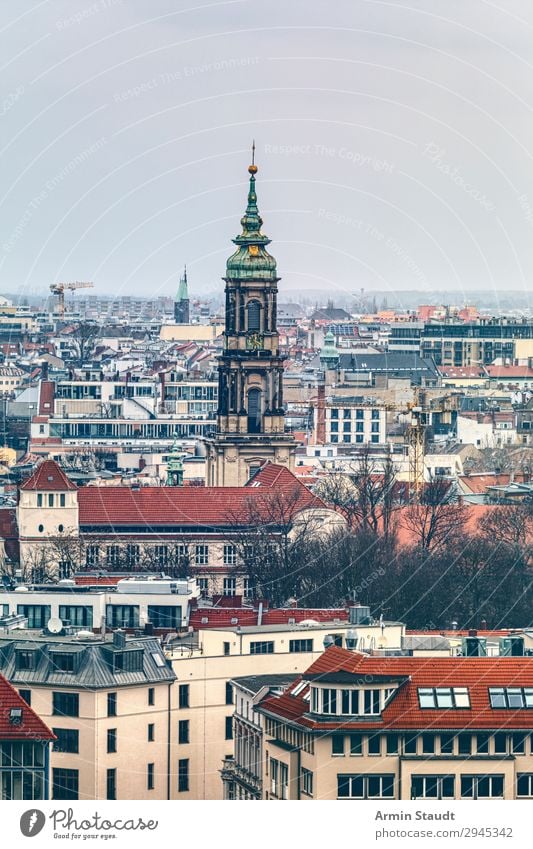 Berlin Ausschnitt Ferien & Urlaub & Reisen Tourismus Ferne Sightseeing Städtereise Haus Horizont Stadt Hauptstadt Stadtzentrum Kirche Dom Palast Dach