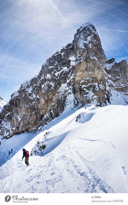 better days Lifestyle Sport Wintersport Mensch Menschengruppe Umwelt Natur Landschaft Urelemente Himmel Wolken Sonnenlicht Schönes Wetter Eis Frost Schnee