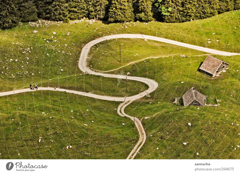 Irrweg 2 Ferien & Urlaub & Reisen Tourismus Ausflug Abenteuer Sommer Sommerurlaub Berge u. Gebirge wandern Umwelt Natur Landschaft Wiese Wald Hügel Alpen