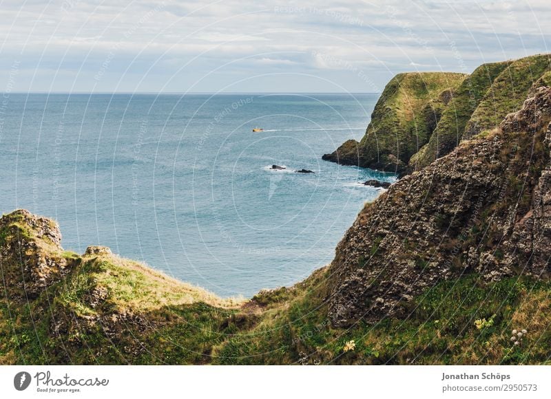 Ostküste Aberdeenshire, Schottland Umwelt Natur Landschaft Schönes Wetter Berge u. Gebirge Küste Strand Bucht Meer ästhetisch Stonehaven Lowlands Großbritannien