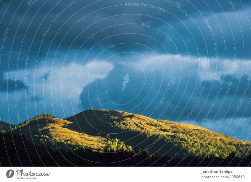 letzter Sonnenstrahl am Berg Highlands, Schottland Umwelt Natur Landschaft Himmel Sonnenaufgang Sonnenuntergang Sonnenlicht Schönes Wetter Berge u. Gebirge