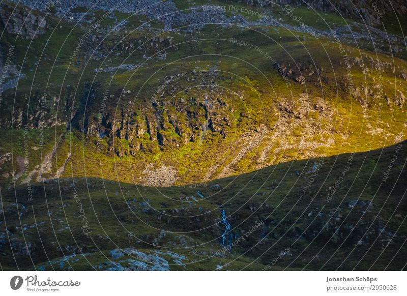 letzter Sonnenstrahl am Berg Highlands, Schottland Umwelt Natur Landschaft Sonnenaufgang Sonnenuntergang Sonnenlicht Schönes Wetter Felsen Berge u. Gebirge