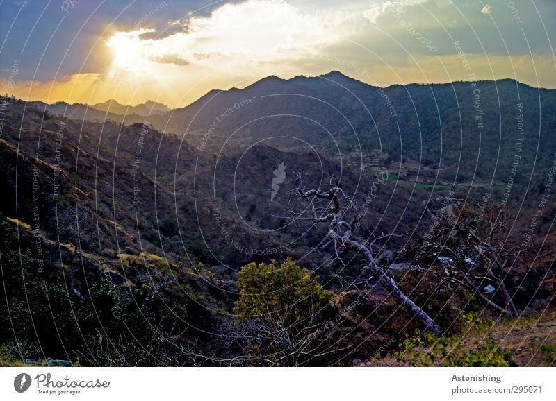 Aravalli Hills - India Umwelt Natur Landschaft Pflanze Luft Himmel Wolken Horizont Sonne Sonnenaufgang Sonnenuntergang Sonnenlicht Frühling Wetter