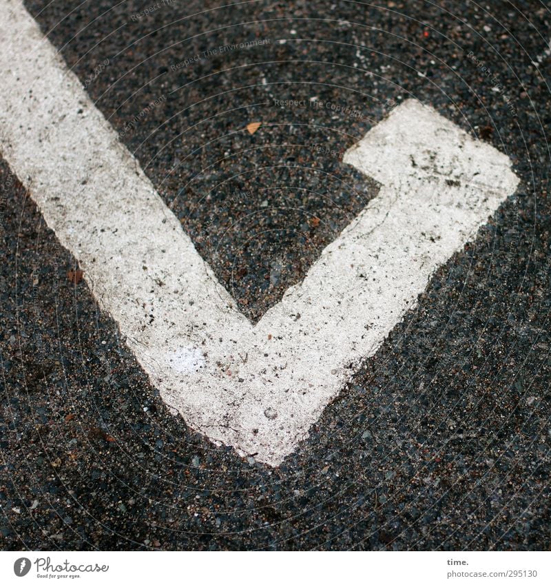 abgehakt Platz Marktplatz Wege & Pfade Asphalt Farbe Abdruck Profil Zeichen Ziffern & Zahlen Hinweisschild Warnschild eckig einfach fest Stadt grau schwarz weiß