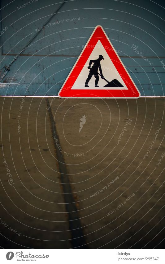 Hauptstadtflughafen Berlin Baustelle Tor Verkehr Verkehrszeichen Verkehrsschild Schilder & Markierungen Hinweisschild Warnschild leuchten ästhetisch Schwerpunkt