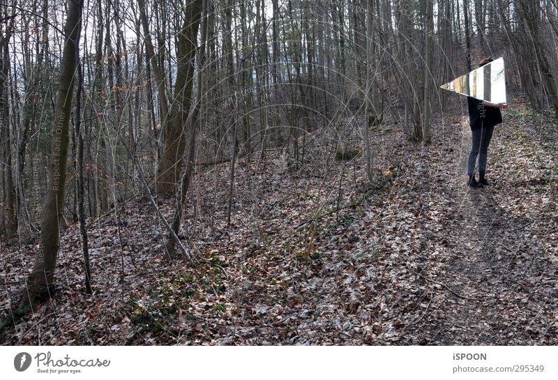 <- Da lang Mensch feminin Junge Frau Jugendliche Körper Beine 1 18-30 Jahre Erwachsene Umwelt Natur Landschaft Baum Sträucher Wald stehen ästhetisch authentisch