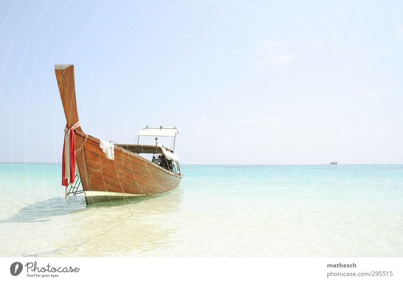 boat harmonisch Wohlgefühl Erholung ruhig Schwimmen & Baden Ferien & Urlaub & Reisen Tourismus Ausflug Kreuzfahrt Sommer Sommerurlaub Strand Meer Insel Wellen