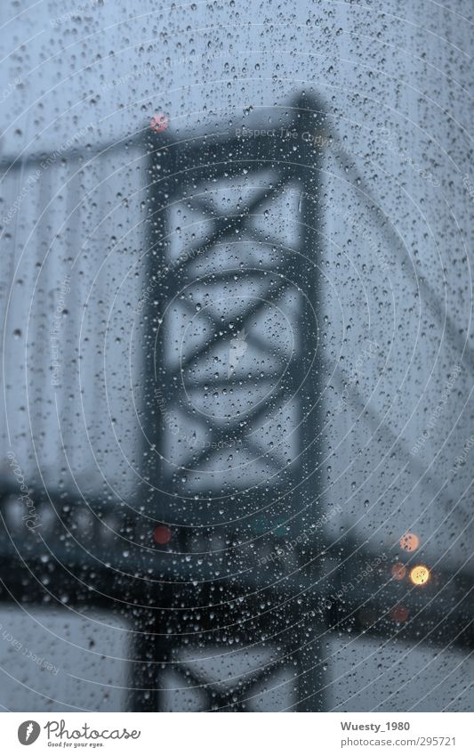 Benjamin Franklin Bridge Stadt Brücke Bauwerk Architektur Sehenswürdigkeit Wahrzeichen Kraft geheimnisvoll Farbfoto Gedeckte Farben Außenaufnahme Detailaufnahme