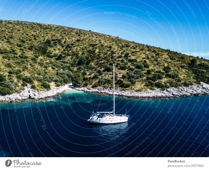 #S# Yacht Natur Landschaft Schönes Wetter Freude Glück Segel Segelboot Segelschiff Segeljacht Segeltörn Segelurlaub Bucht Meer Schwimmen & Baden ankern Insel