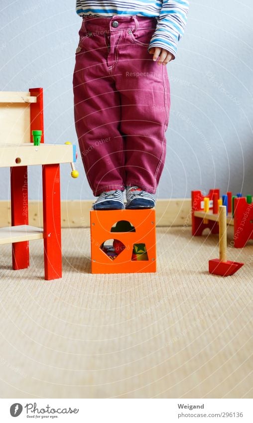 Out of the box Spielen Häusliches Leben Wohnung Kinderzimmer Kindererziehung Kindergarten lernen Beine 1 Mensch 0-12 Monate Baby 1-3 Jahre Kleinkind Neugier