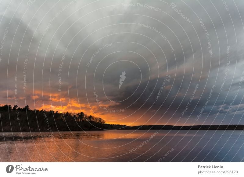 Nightfall Umwelt Natur Landschaft Urelemente Feuer Luft Wasser Erde Himmel Zufriedenheit Farbfoto Außenaufnahme Tag Licht Kontrast Sonnenlicht Sonnenaufgang