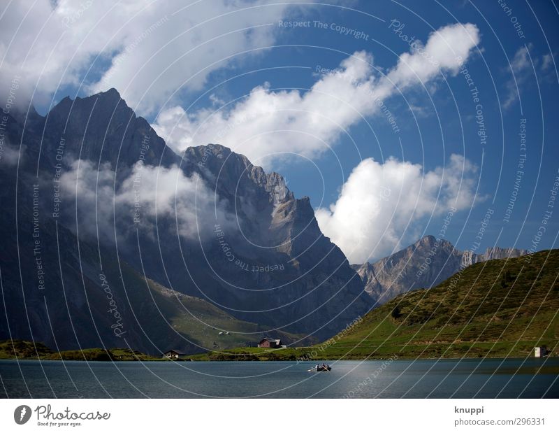 Dimensionen Nr.2 Umwelt Natur Landschaft Pflanze Luft Wasser Himmel Wolken Sonne Sonnenlicht Sommer Schönes Wetter Gras Hügel Felsen Alpen Berge u. Gebirge